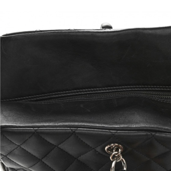 CHANEL Calfskin Quilted Large Cambon Bag in Black with CC in Gray - Picture 10 of 10